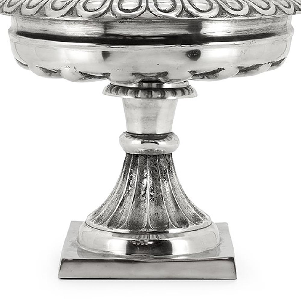 Cast Nickel Table Bowl in Nickel Finish For Sale