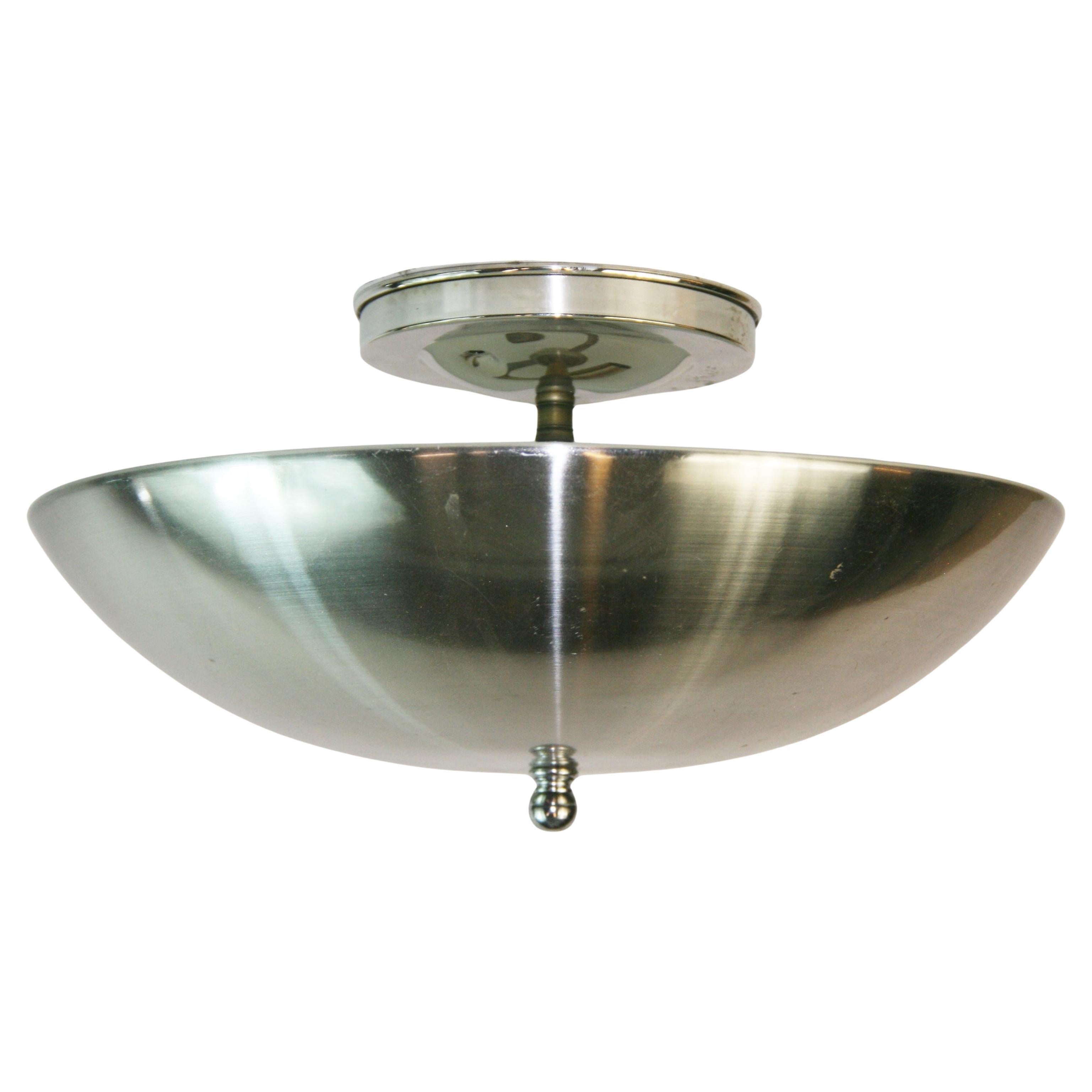 Nickel Monture à encastrer à deux lumières 2 pièces Disponibles en vente