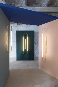 Nickel Wall Lamp Neon Double 103 by Magic Circus Editions