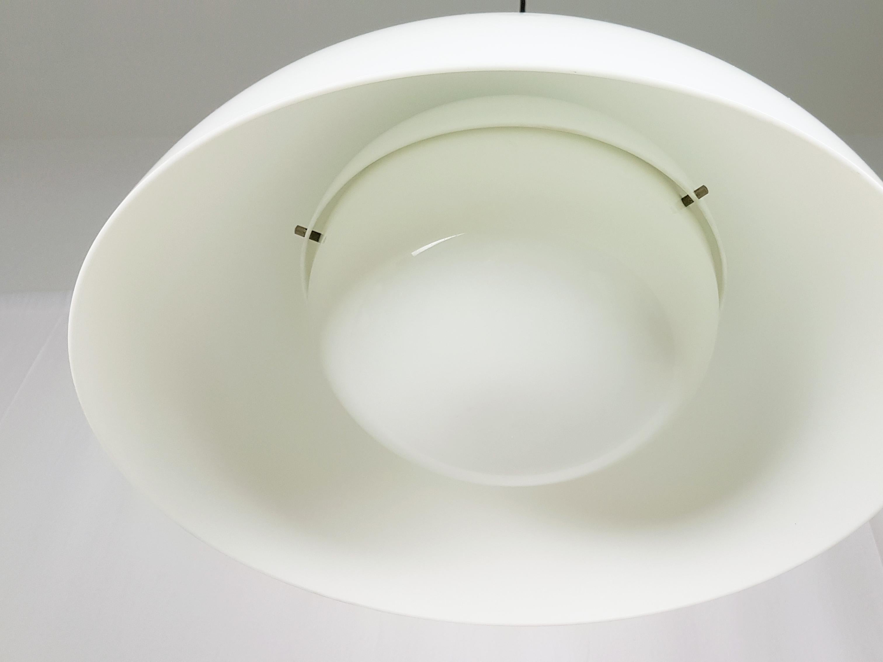 Lampe à suspension 4005 en laiton nickelé et plastique blanc de Castiglioni pour Kartell, 59 en vente 8