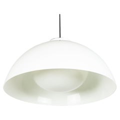 Lámpara Colgante 4005 de Latón Niquelado y Plástico Blanco de Castiglioni para Kartell, 59