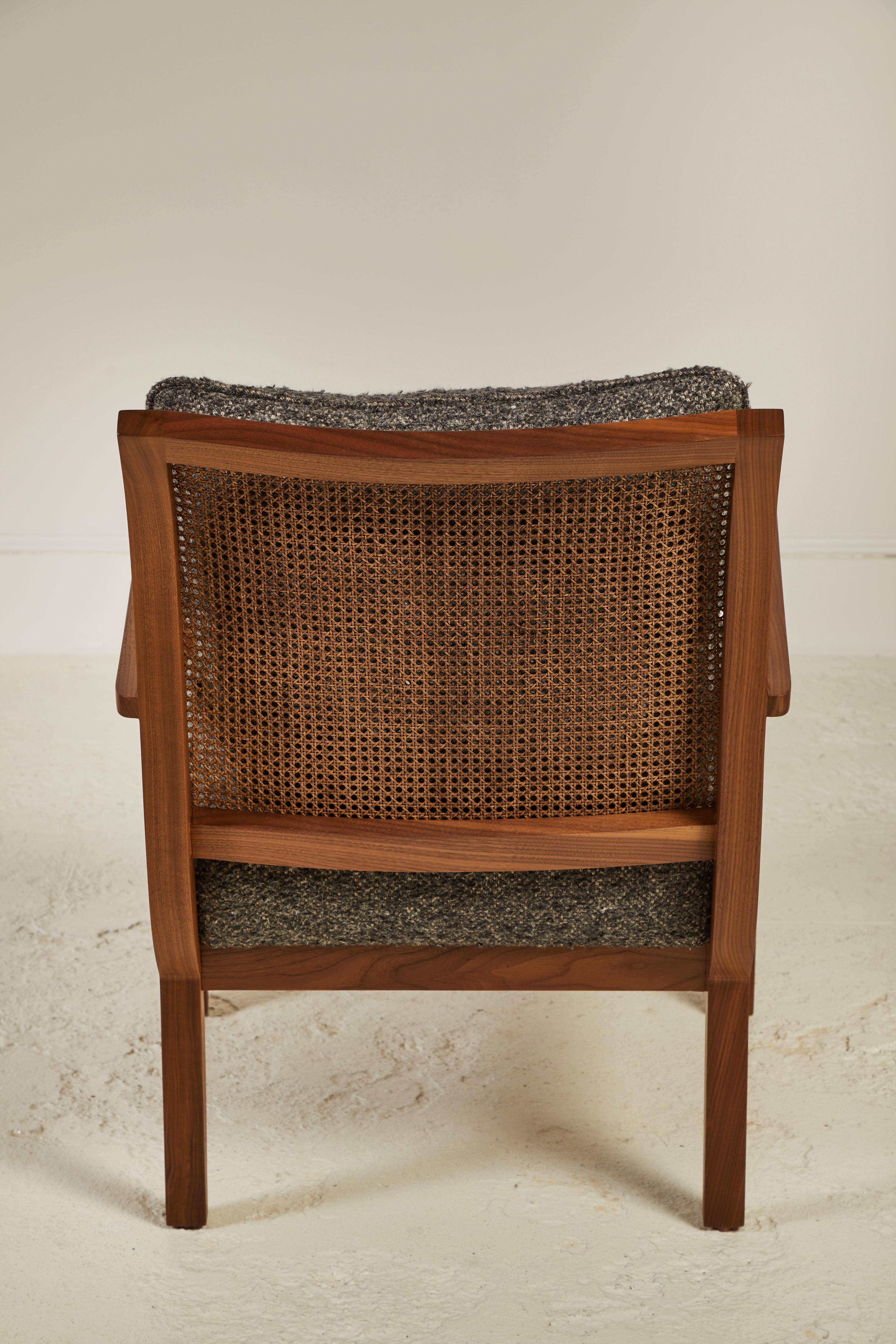 Walnut Nickey Kehoe Collection Cane Back Chair