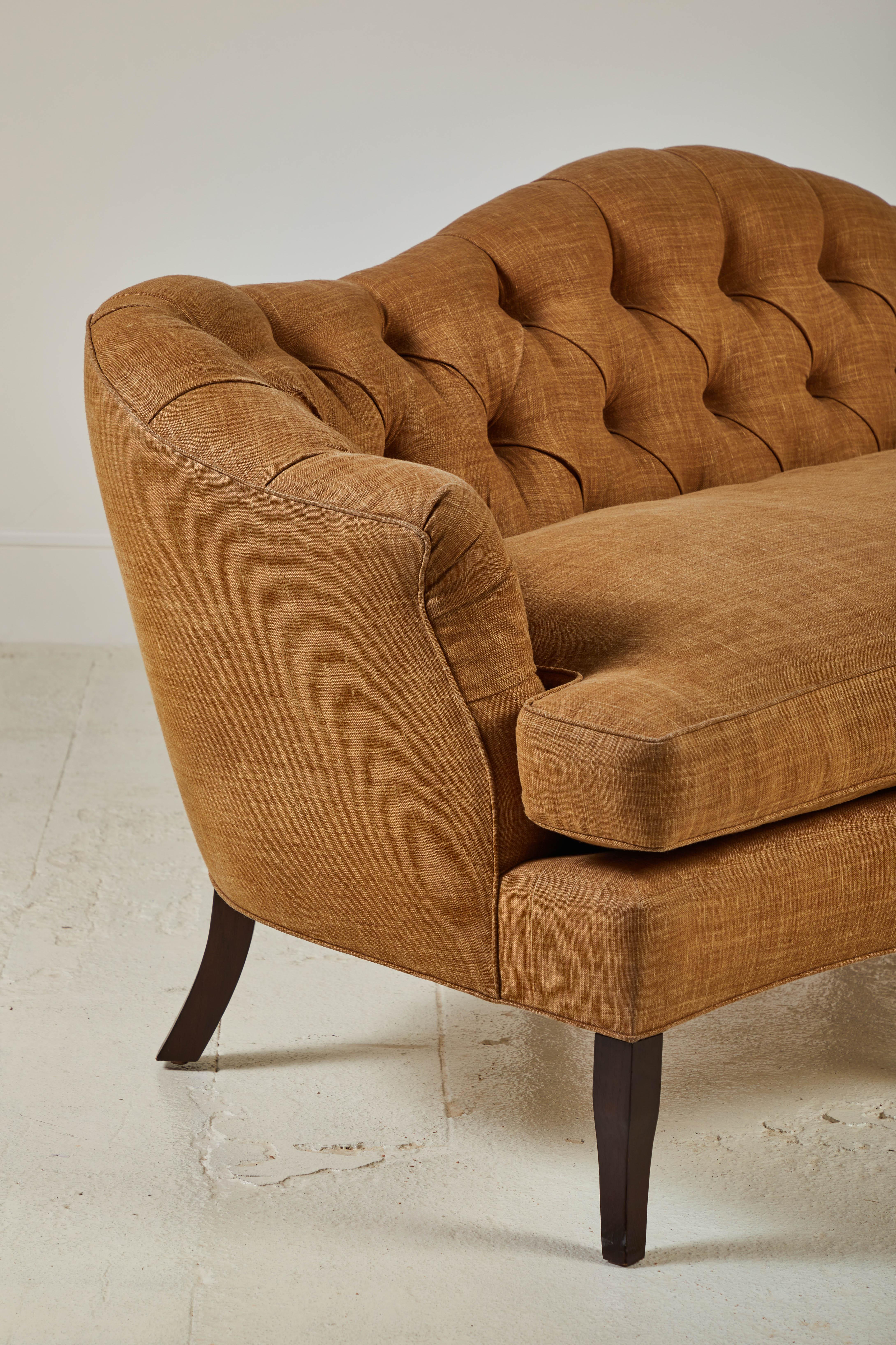 Linen Nickey Kehoe Collection Classic Tufted Sofa