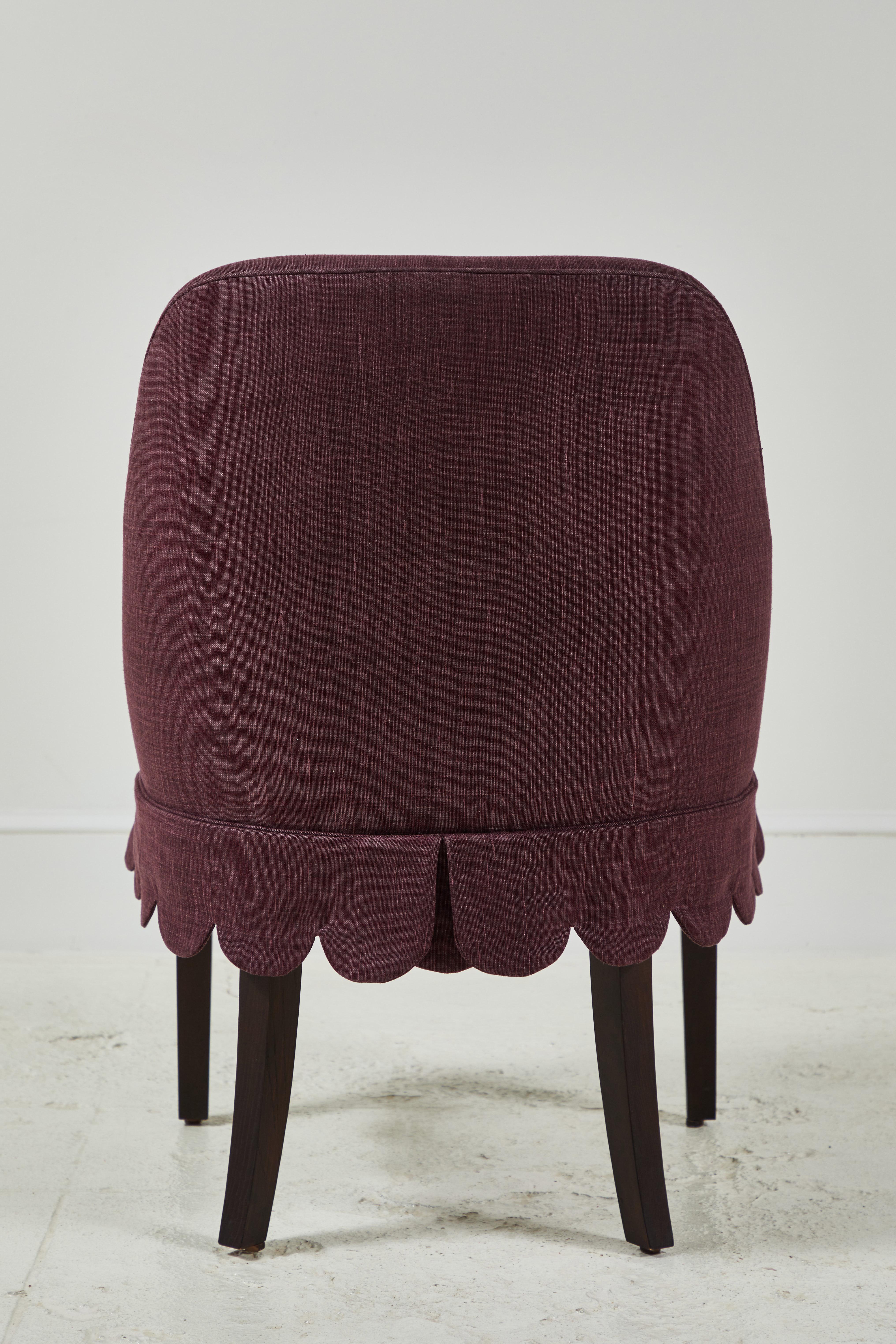 scalloped dining chair
