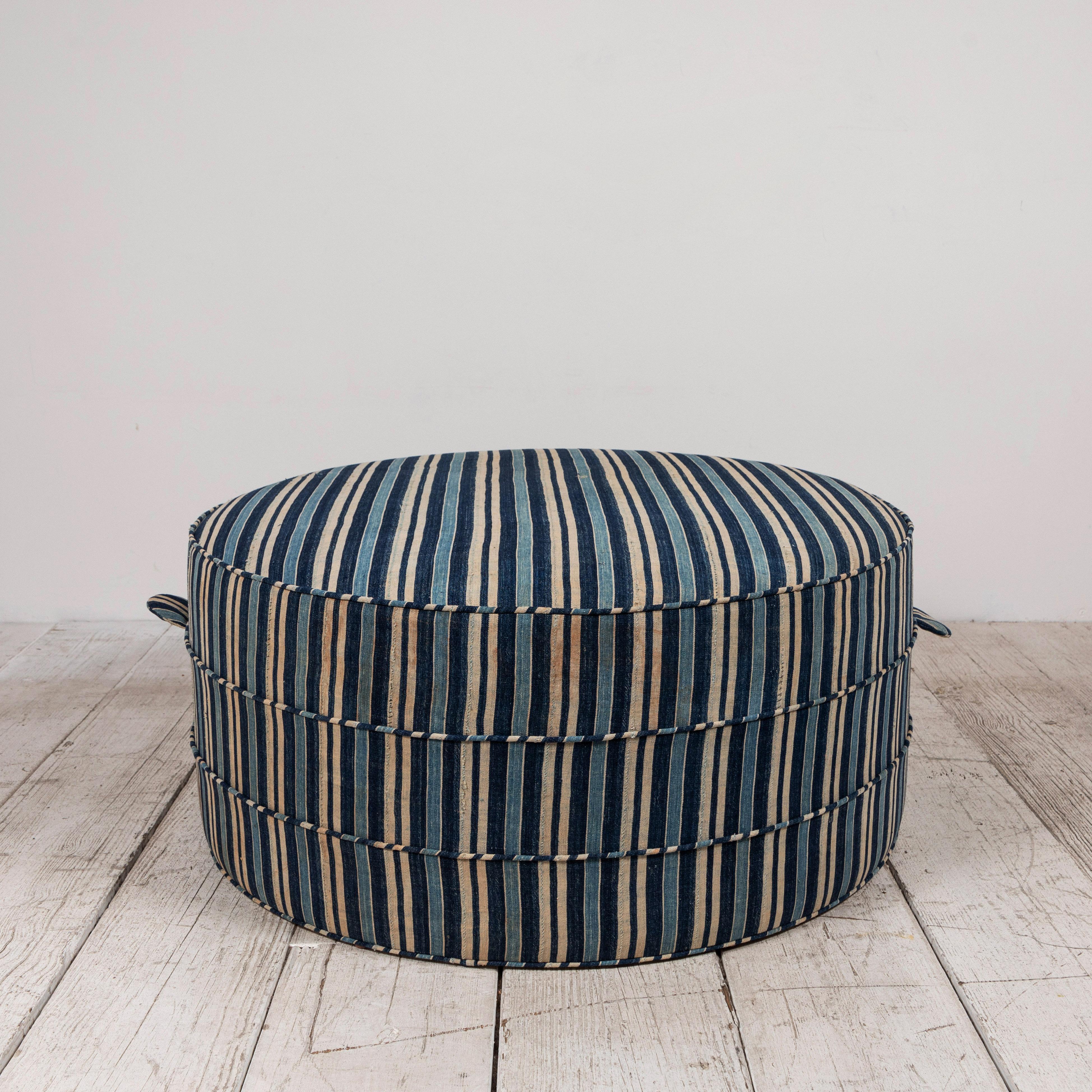 Contemporary Nickey Kehoe Collection Large Round Hassock