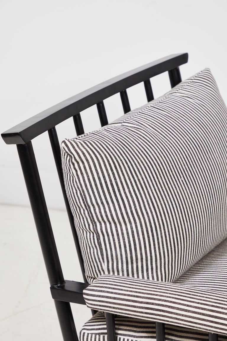 Nickey Kehoe Collection Outdoor Black Metal Spindle Lounge Chair at