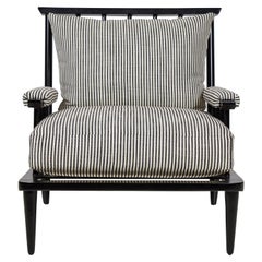 Nickey Kehoe Collection Outdoor Black Metal Spindle Lounge Chair