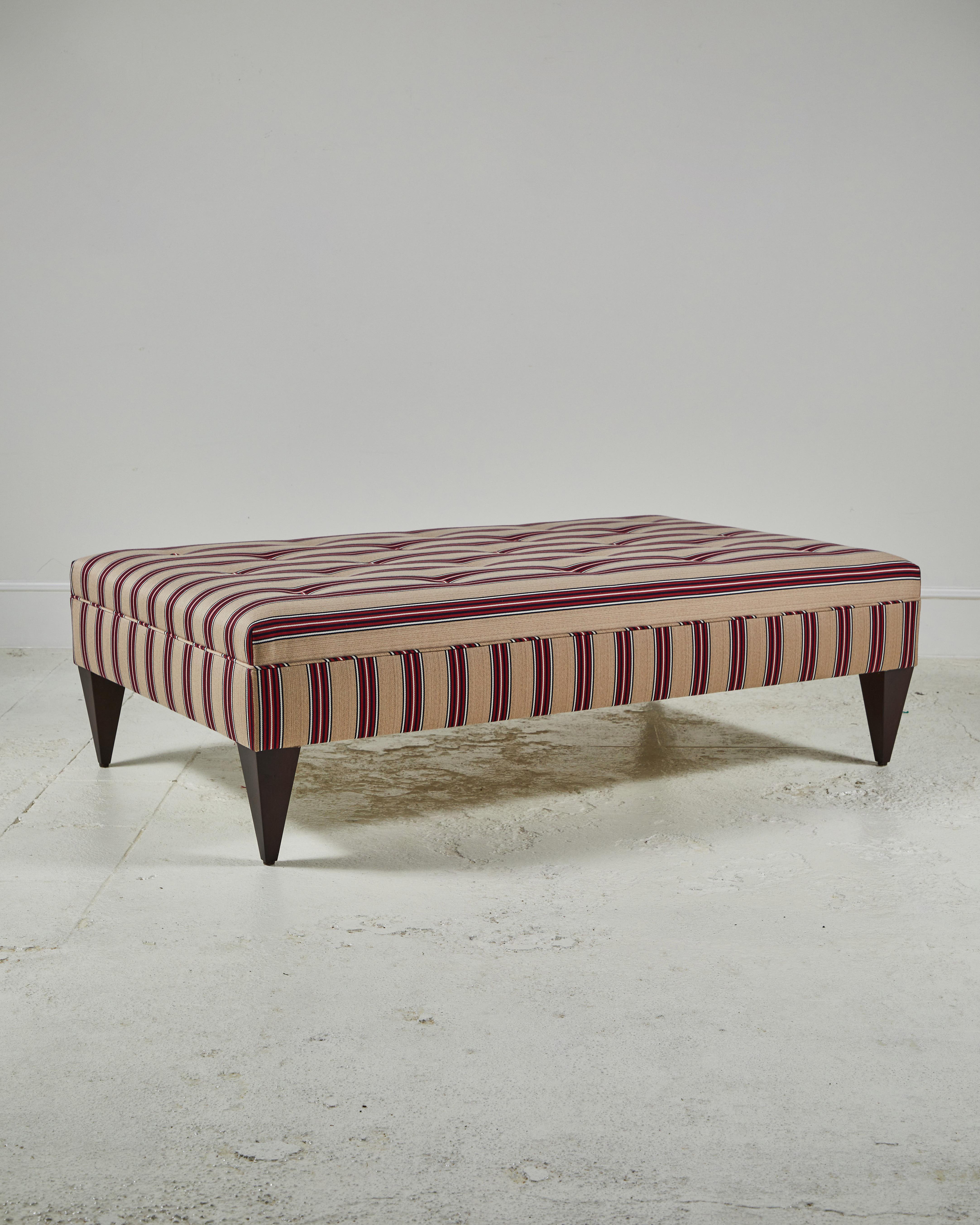 Nickey Kehoe Collection Tufted Ottoman In New Condition In Los Angeles, CA