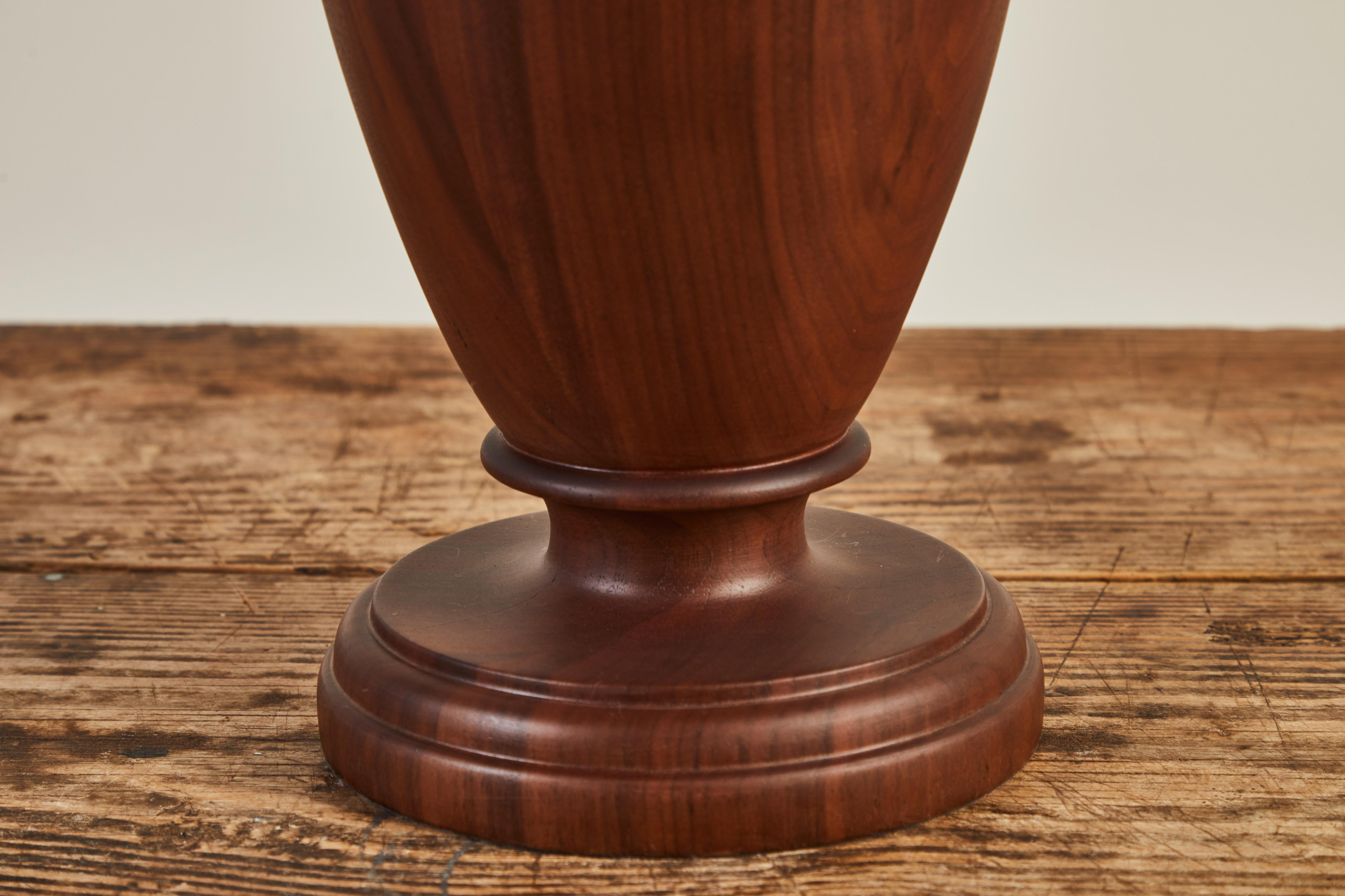 Contemporary Nickey Kehoe Collection Walnut Turned Table Lamp