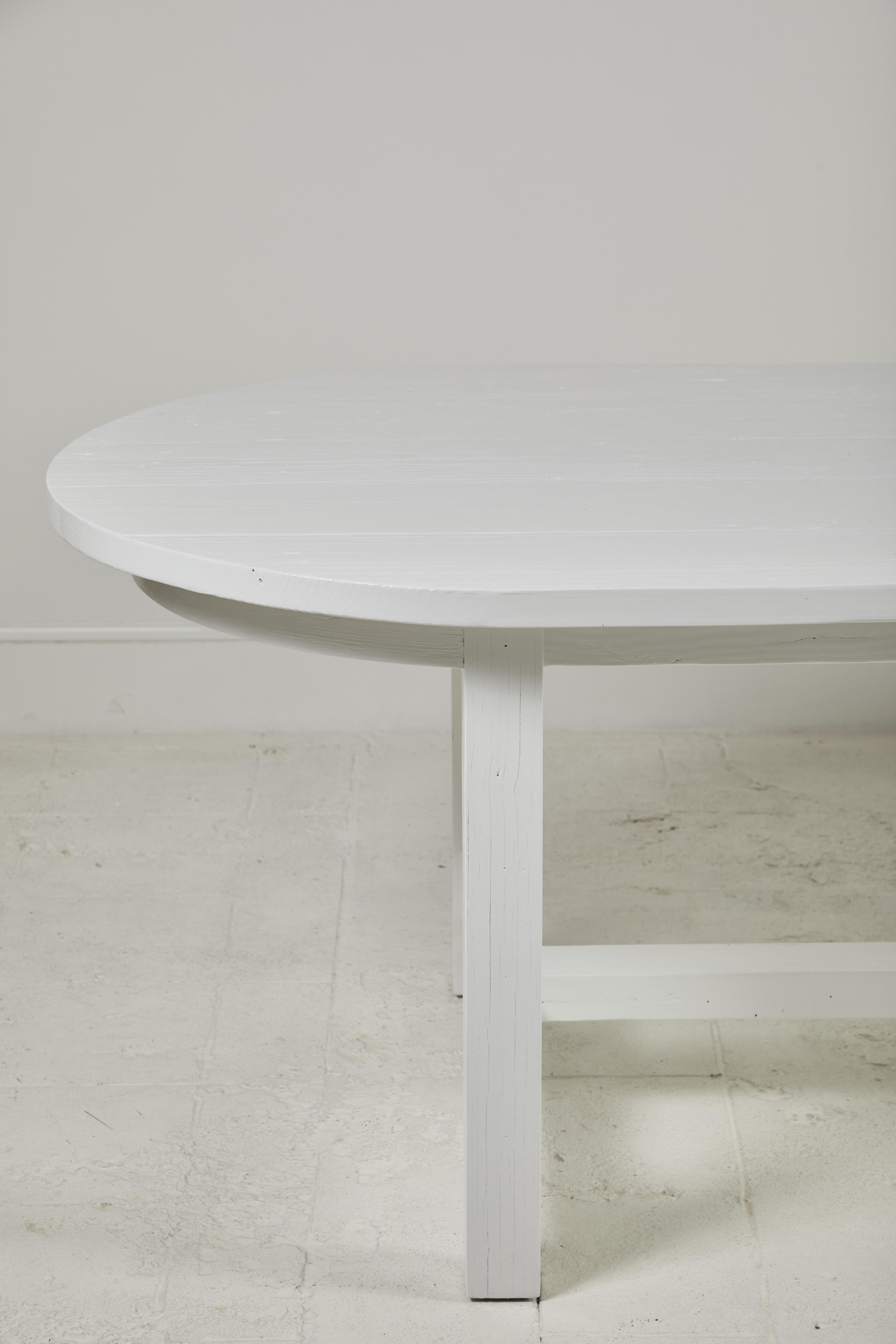 neve oval brushed oatmeal dining table