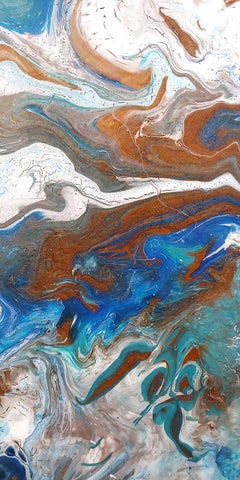 „“Kristall Clarity“  24x48 Acryl und Harz auf Leinwand