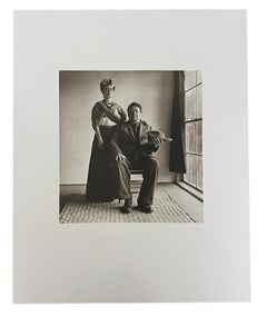 Frida et Diego avec le chapeau - Photographie noir et blanc, Portrait, Celebrity