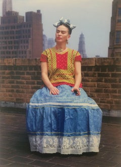 Vintage Frida Kahlo (Sitting on roof holding cigarette), 1946