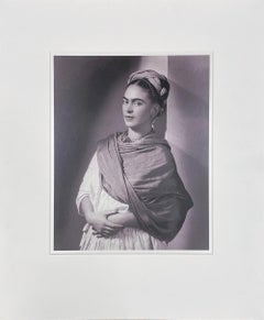 Frida Kahlo, The Breton Portrait - Black and White Portrait, Celebrity, Woman