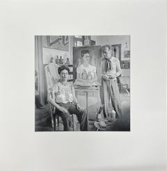 Frida-Gemälde „Me und meine Papageien“ (mit Nickolas Muray) – Schwarz-Weiß-Foto