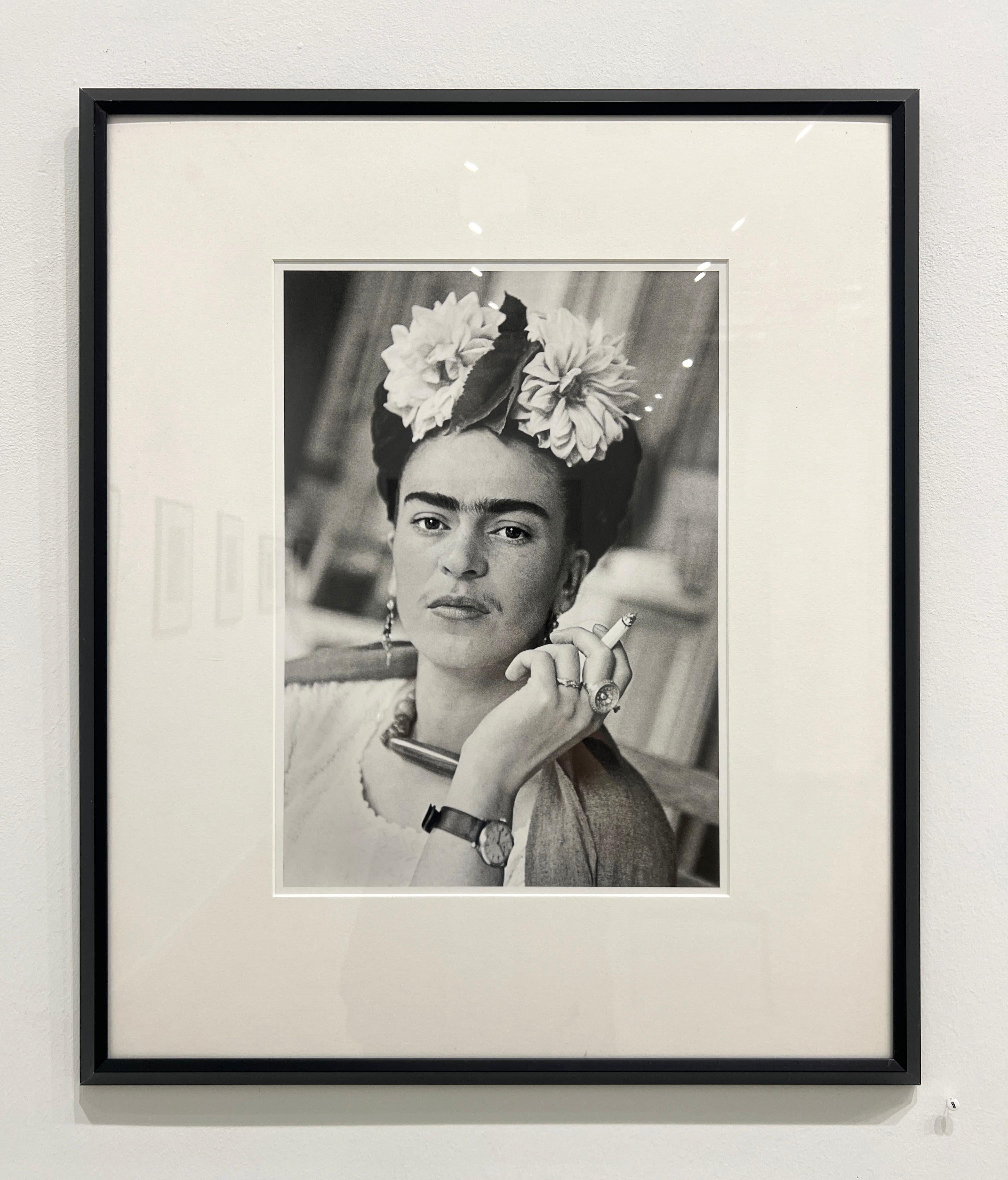 Frida with Cigarette - Black and White Photography, Portrait, Frida Kahlo 7