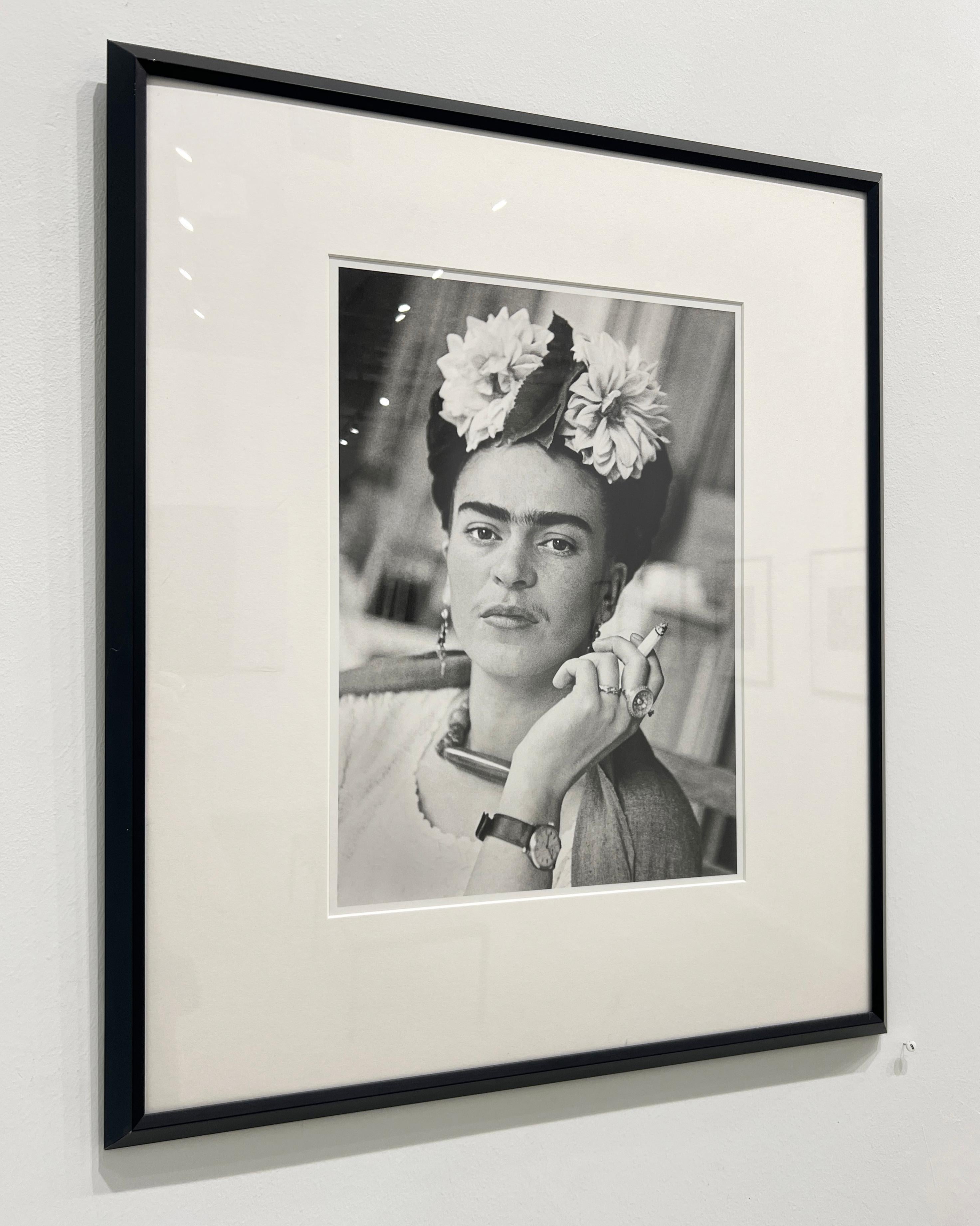 Frida with Cigarette - Black and White Photography, Portrait, Frida Kahlo 8