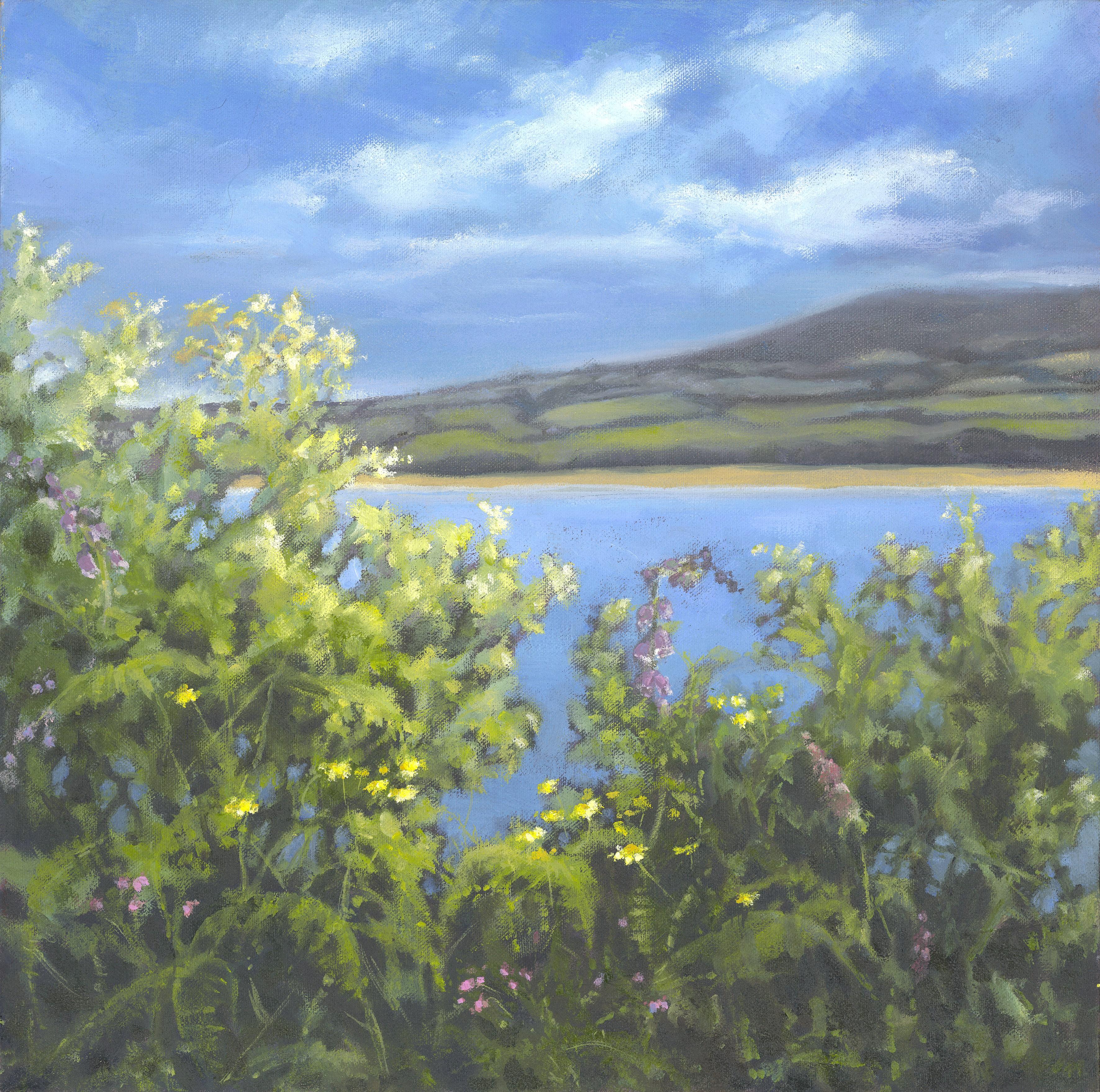 Nicky Bramble Interior Painting - Across the Estuary - Hampshire, Landscape Nature Rural