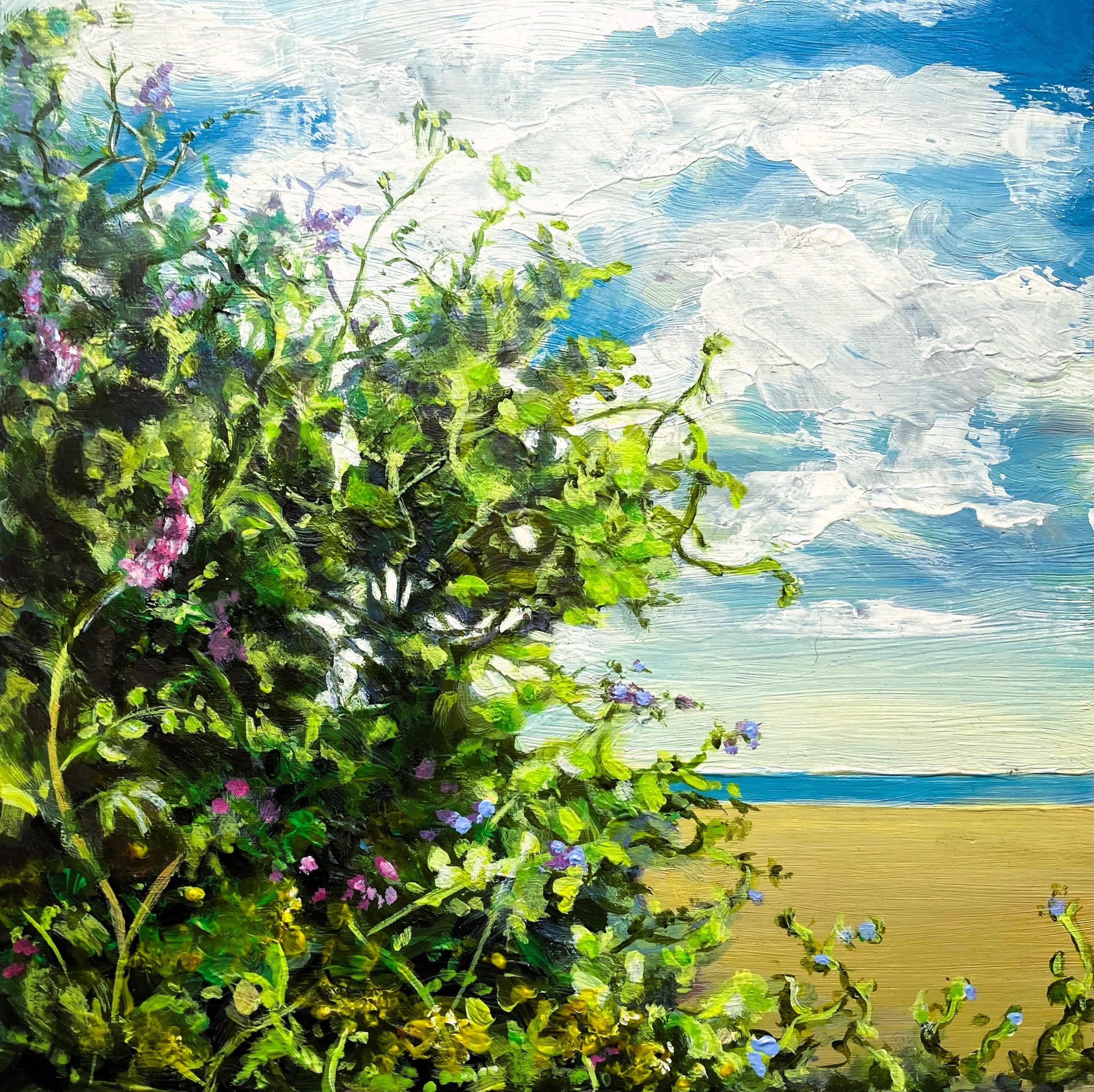 Nicky Bramble Interior Painting - Hampshire Coast - Wild Hedgerow, landscape, nature, floral