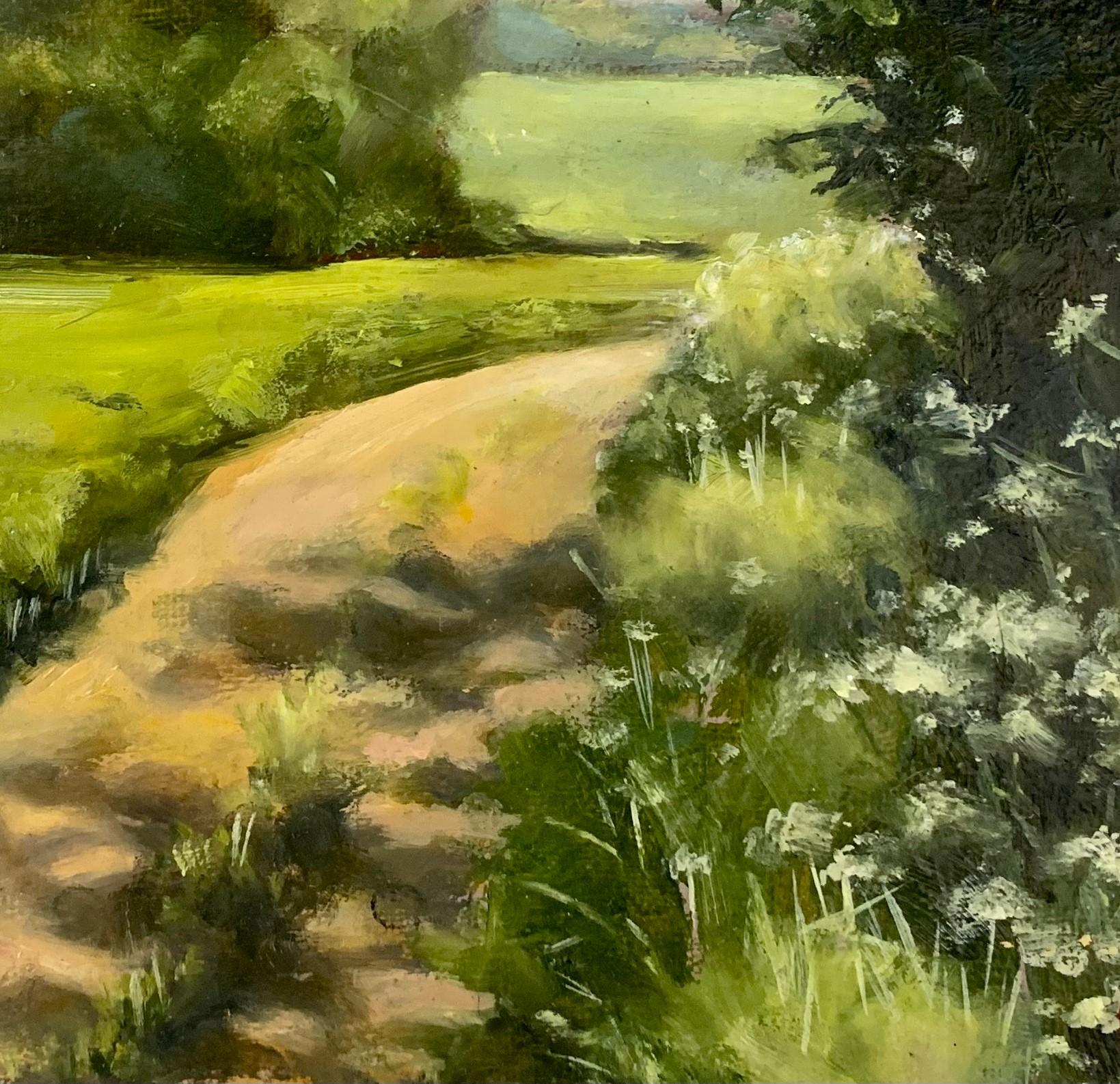 Swalcliffe, Oxfordshire - 'Sunday Afternoon', Landscape - Painting by Nicky Bramble