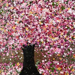 Tesoro rosa brillante, Nicky Chubb, Arte de la naturaleza, Árboles, Rosa, Arte asequible