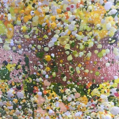 Miel, Nicky Chubb, Arte arbóreo, Naturaleza, Amarillo, Arte asequible, Técnica mixta sobre lata