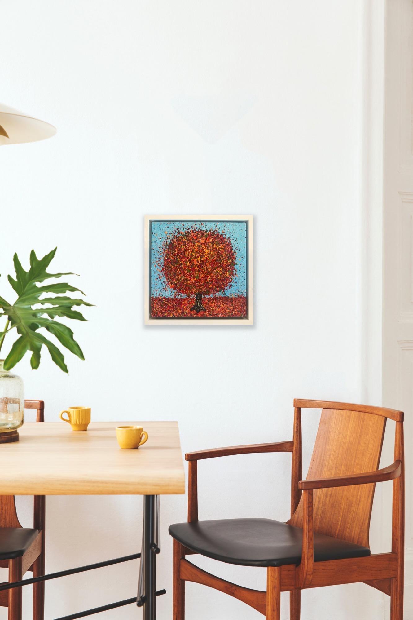 Un brillante día de otoño, Pintura original, Paisaje, Arte arbóreo, Arte textural en venta 5