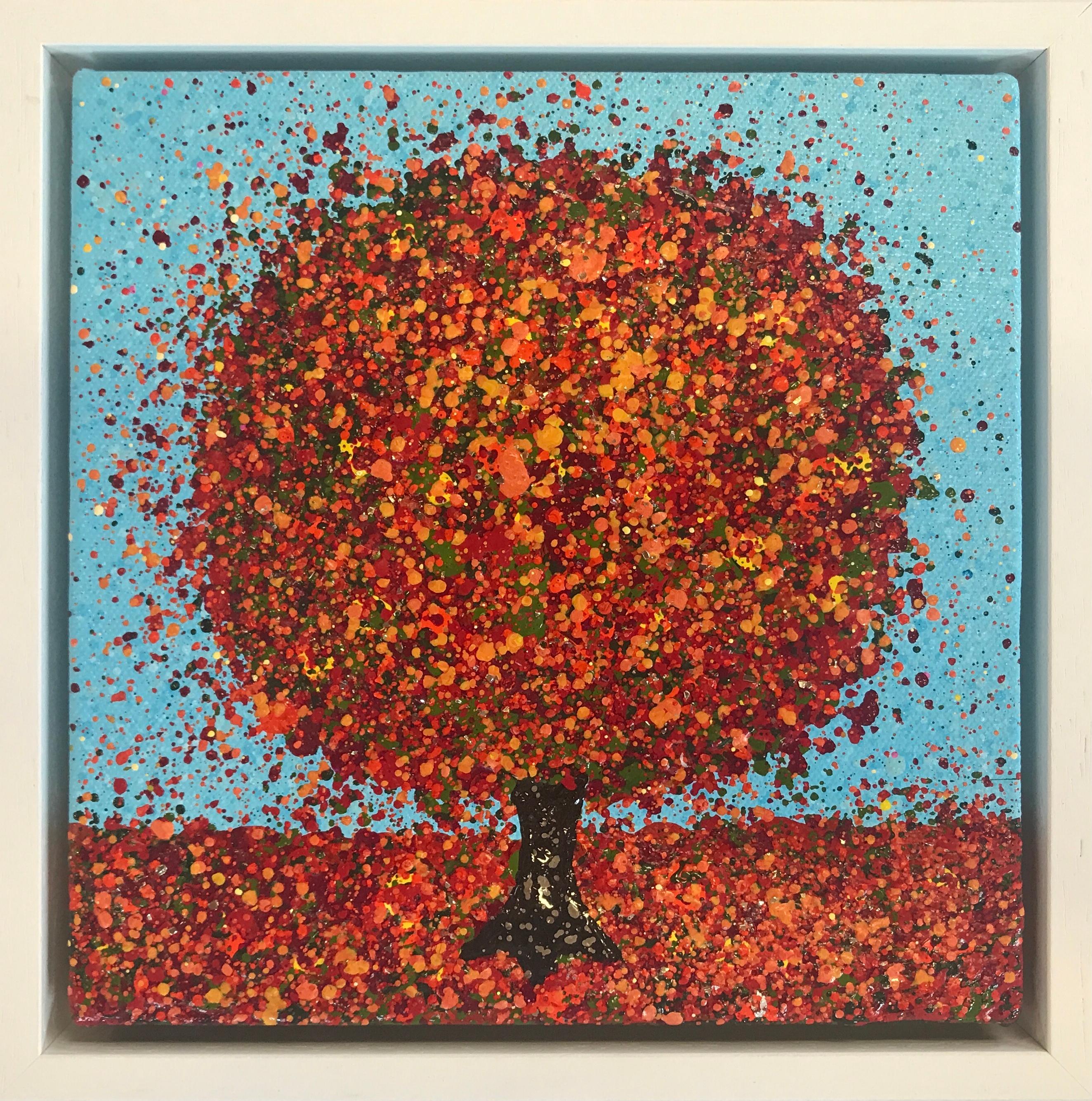 Un brillante día de otoño, Pintura original, Paisaje, Arte arbóreo, Arte textural - Painting de Nicky Chubb