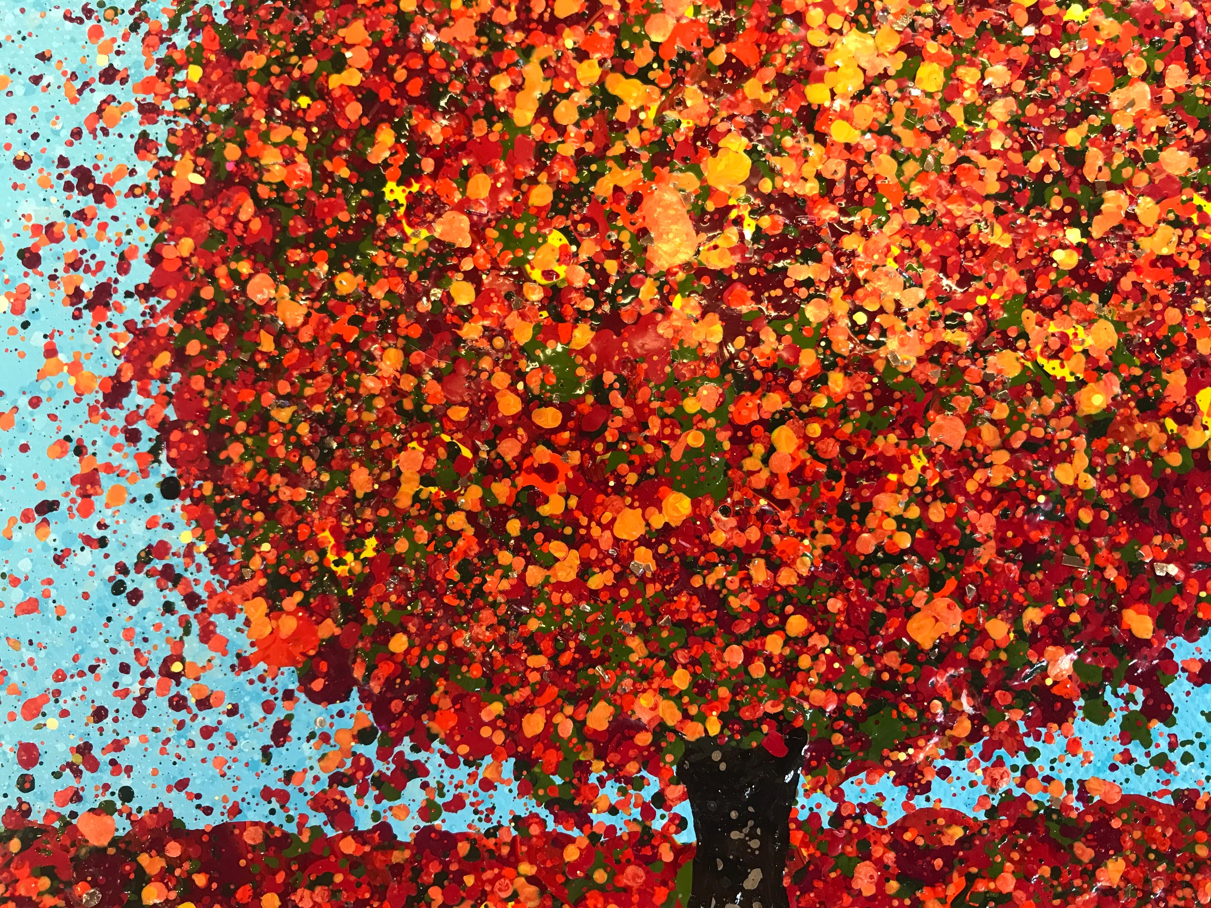 Nueva pintura original de paisaje de Nicky Chubb. Pintura paisajística colorista y texturizada de un árbol con fondo brillante.

INFORMACIÓN ADICIONAL:
firmado y fechado por el artista en el reverso del cuadro 
Acrílico sobre lienzo
23,2 Al x 23,2