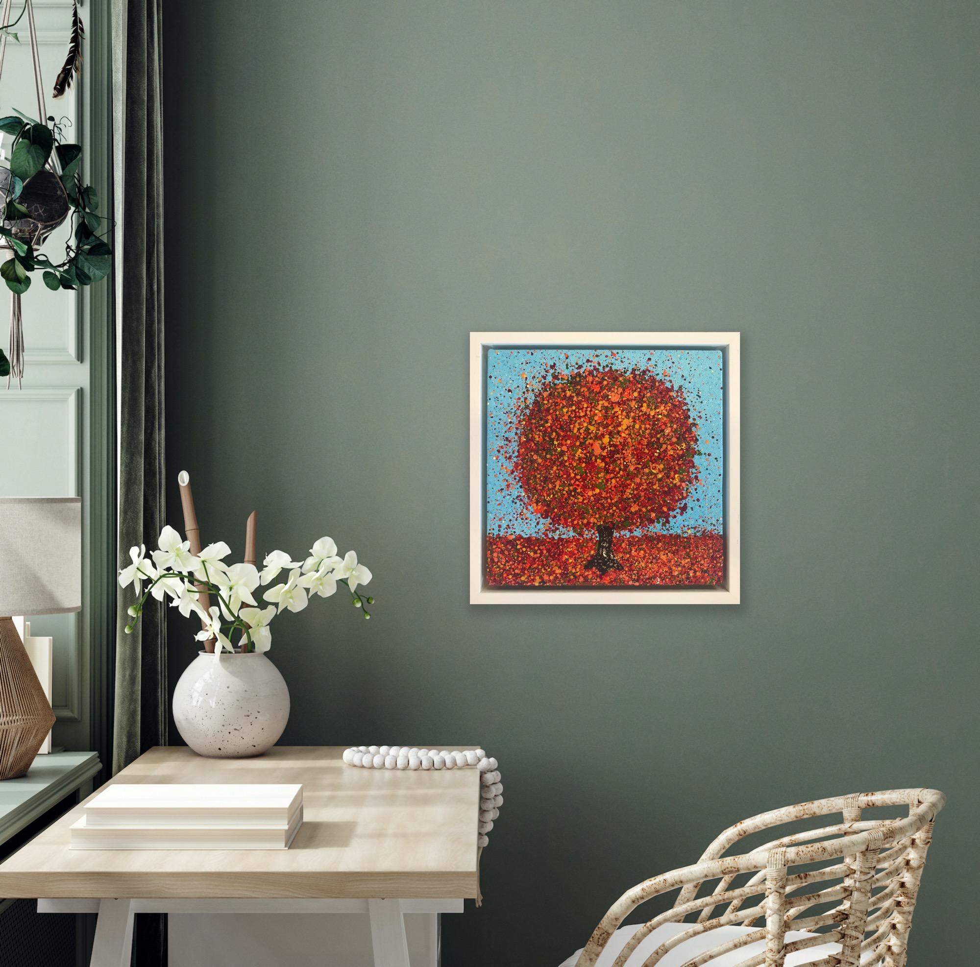 Un brillante día de otoño, Pintura original, Paisaje, Arte arbóreo, Arte textural en venta 4