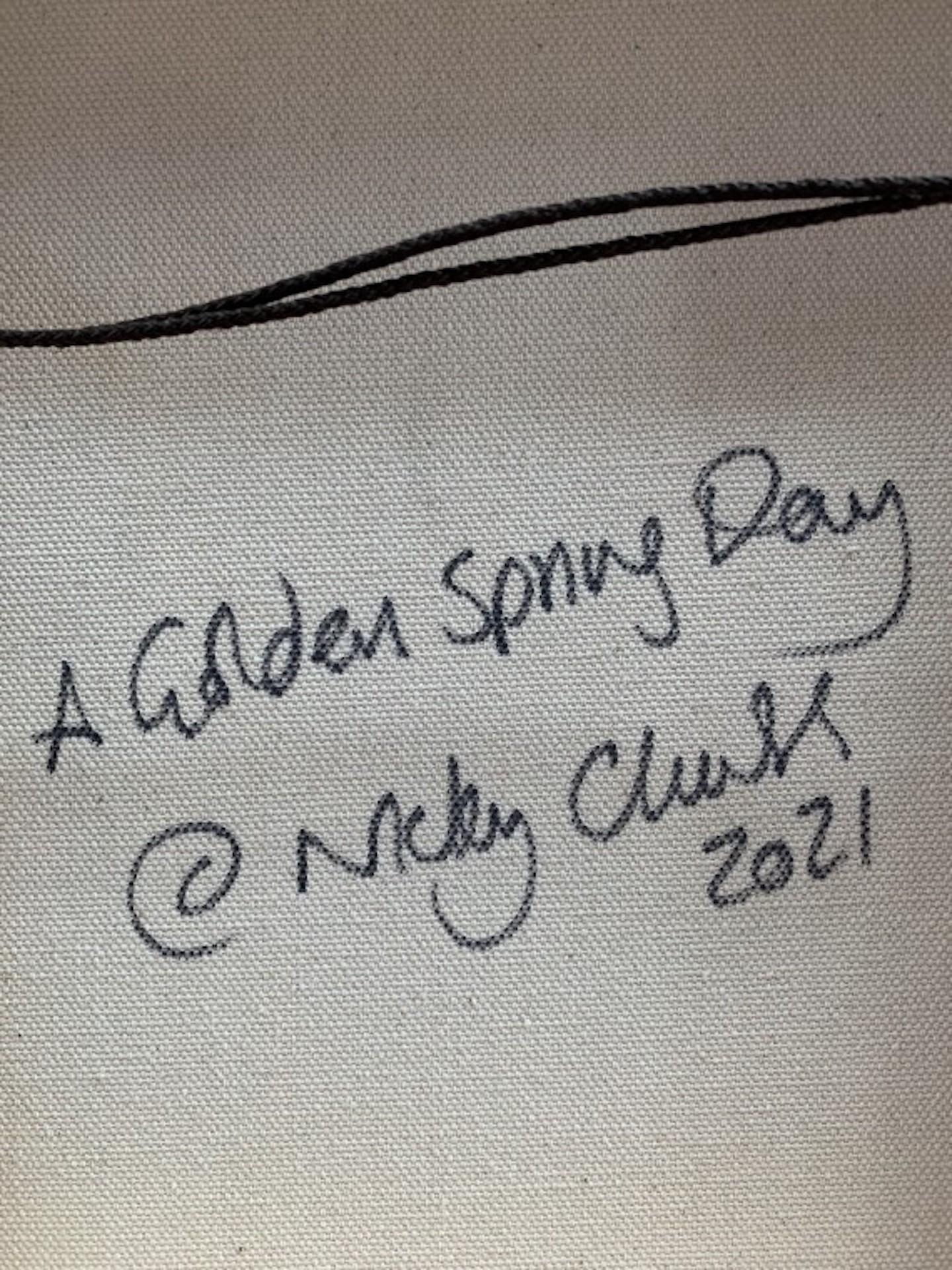 Une journée de printemps dorée, peinture originale de paysage floral, Nicky Chubb, en vente en vente 5