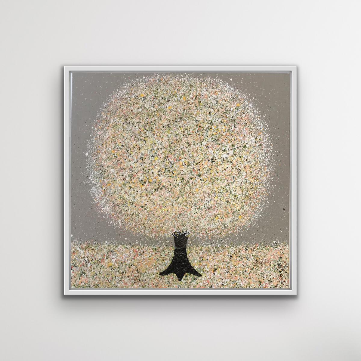 Une fleur de pomme scintillante de Nicky Chubb, peinture de paysage, art de l'arbre, original en vente 2