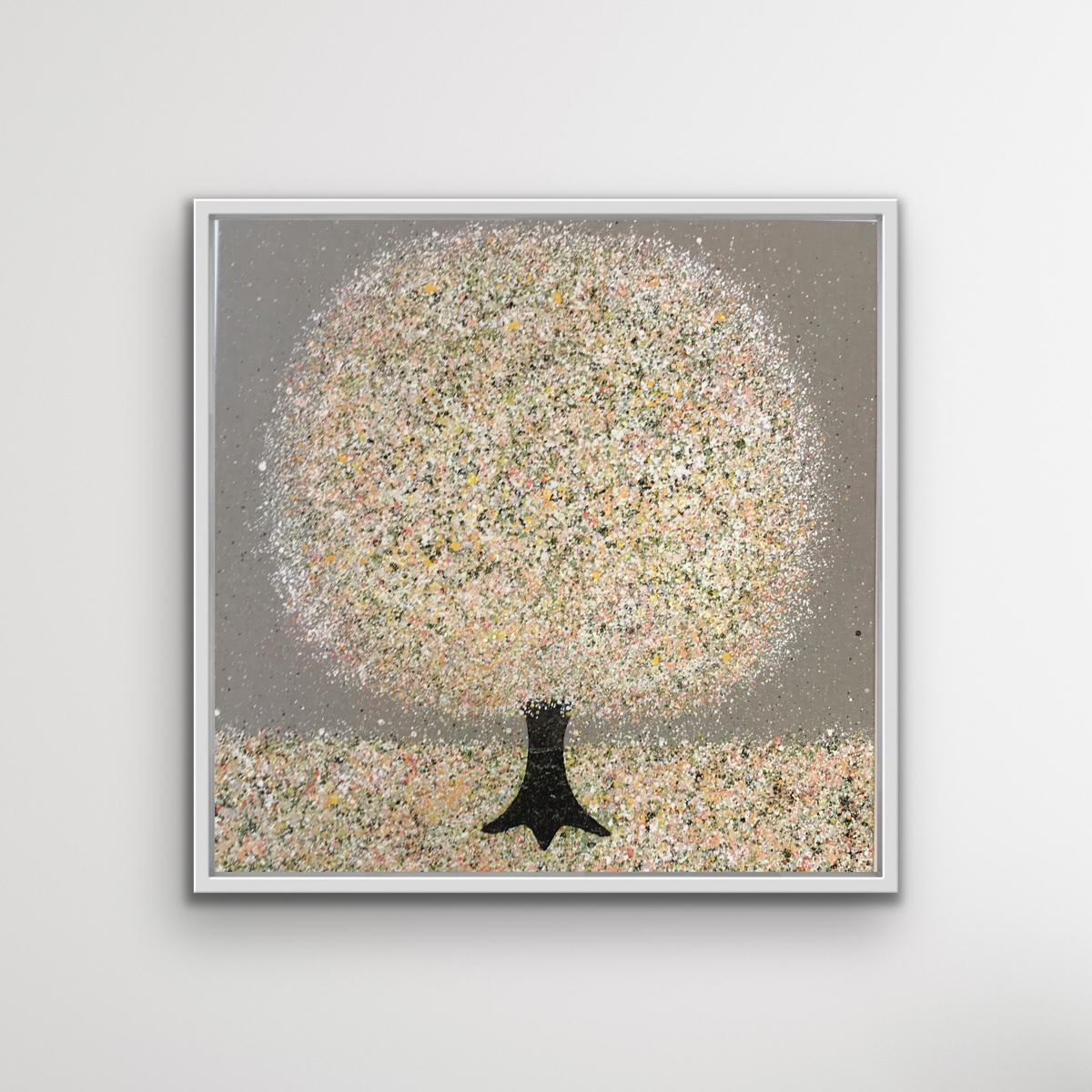 Un fiore di melo scintillante di Nicky Chubb, Paesaggio dipinto, Arte dell'albero, Originale in vendita 2