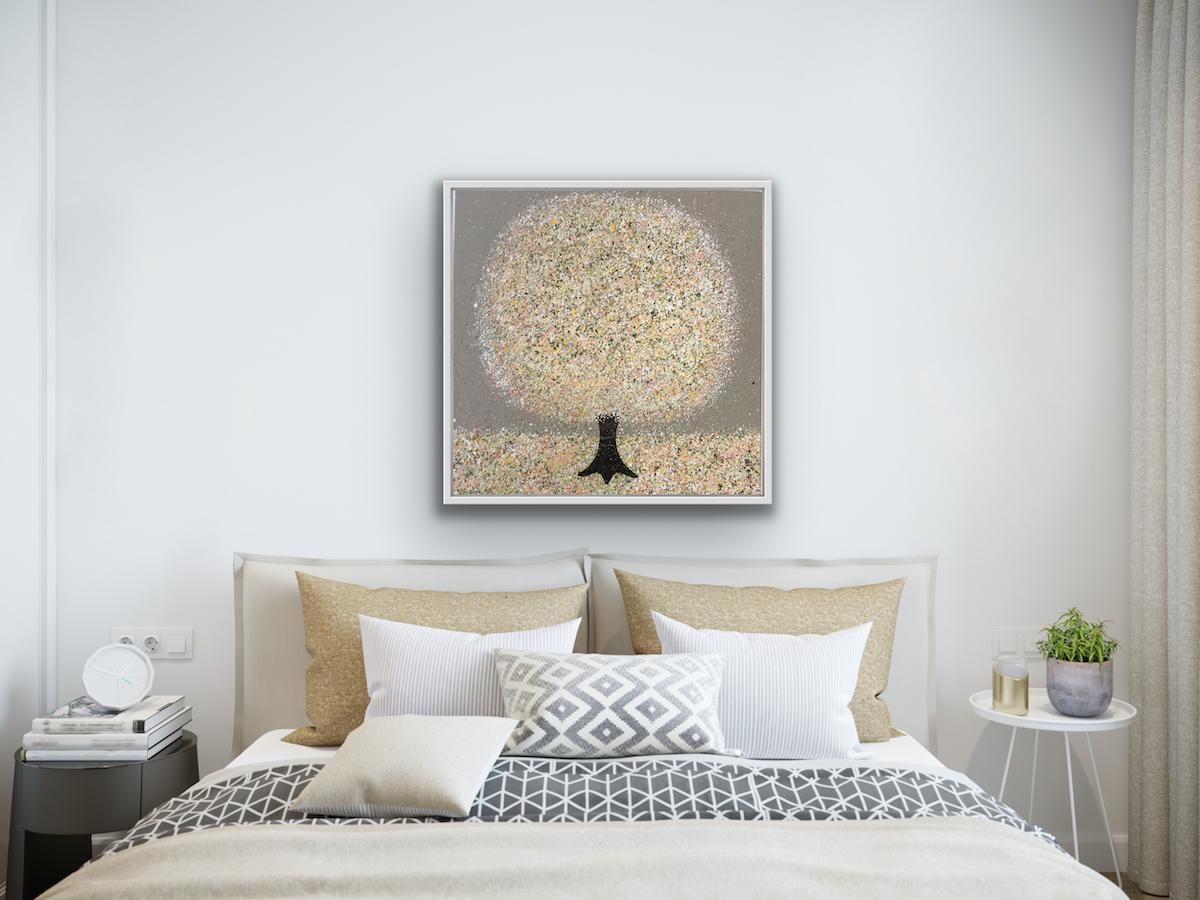 Une fleur de pomme scintillante de Nicky Chubb, peinture de paysage, art de l'arbre, original en vente 7