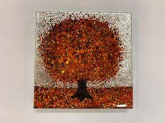 A Sparkling Autumn Day, Nicky Chubb, Original Painting, Floral Tree Landscape