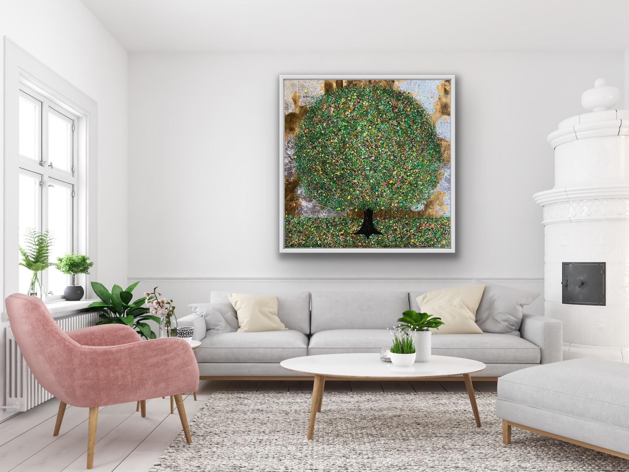 Siempre Verano, Pintura Original Abstracta Paisaje, Arte Asequible en venta 1