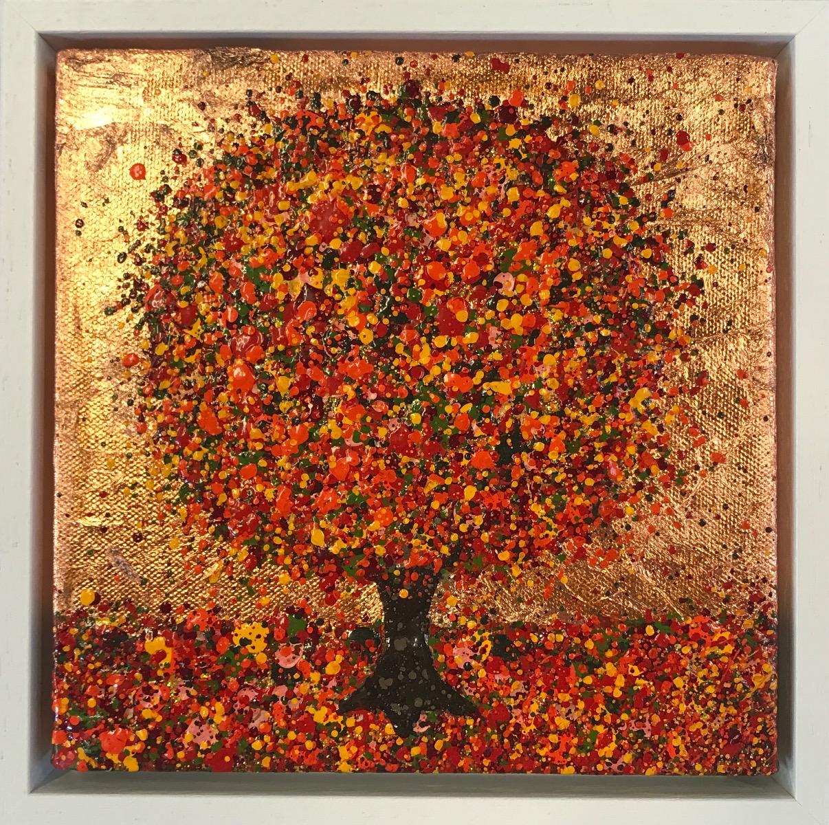 Landscape Painting de Nicky Chubb - Resplandor de otoño 2024, Pintura original, Paisaje, Arte arbóreo, Arte textural