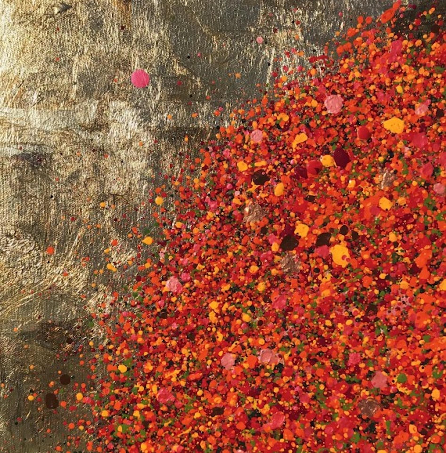 Autumn's Golden Heart, Art abstrait sur les arbres, Art contemporain, Art abordable en vente 2