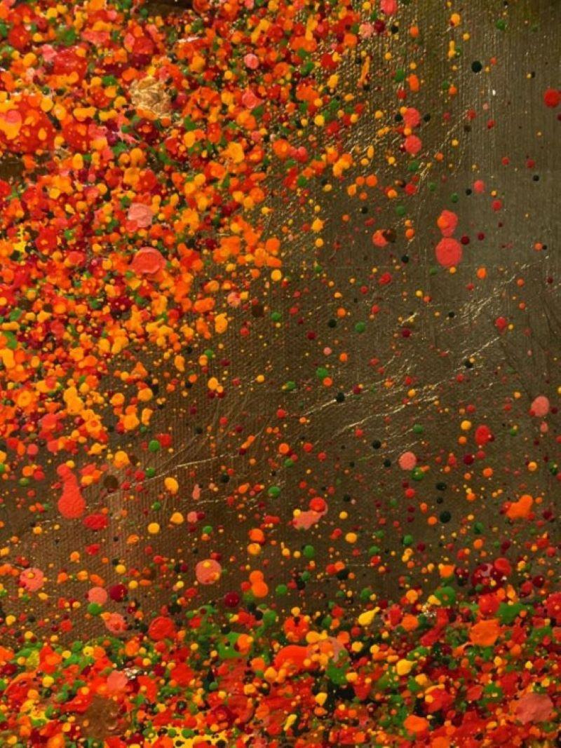 Autumn's Golden Heart, Art abstrait sur les arbres, Art contemporain, Art abordable en vente 4