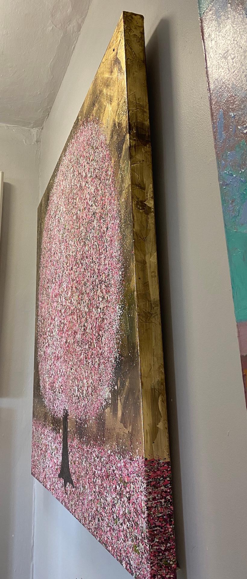 Blossoming, Abstract Landscape Canvas Painting by Nicky Chubb For Sale 4