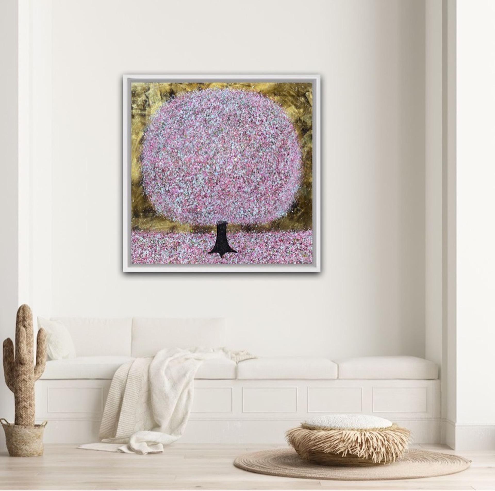 Blossoming, Abstract Landscape Canvas Painting by Nicky Chubb For Sale 5