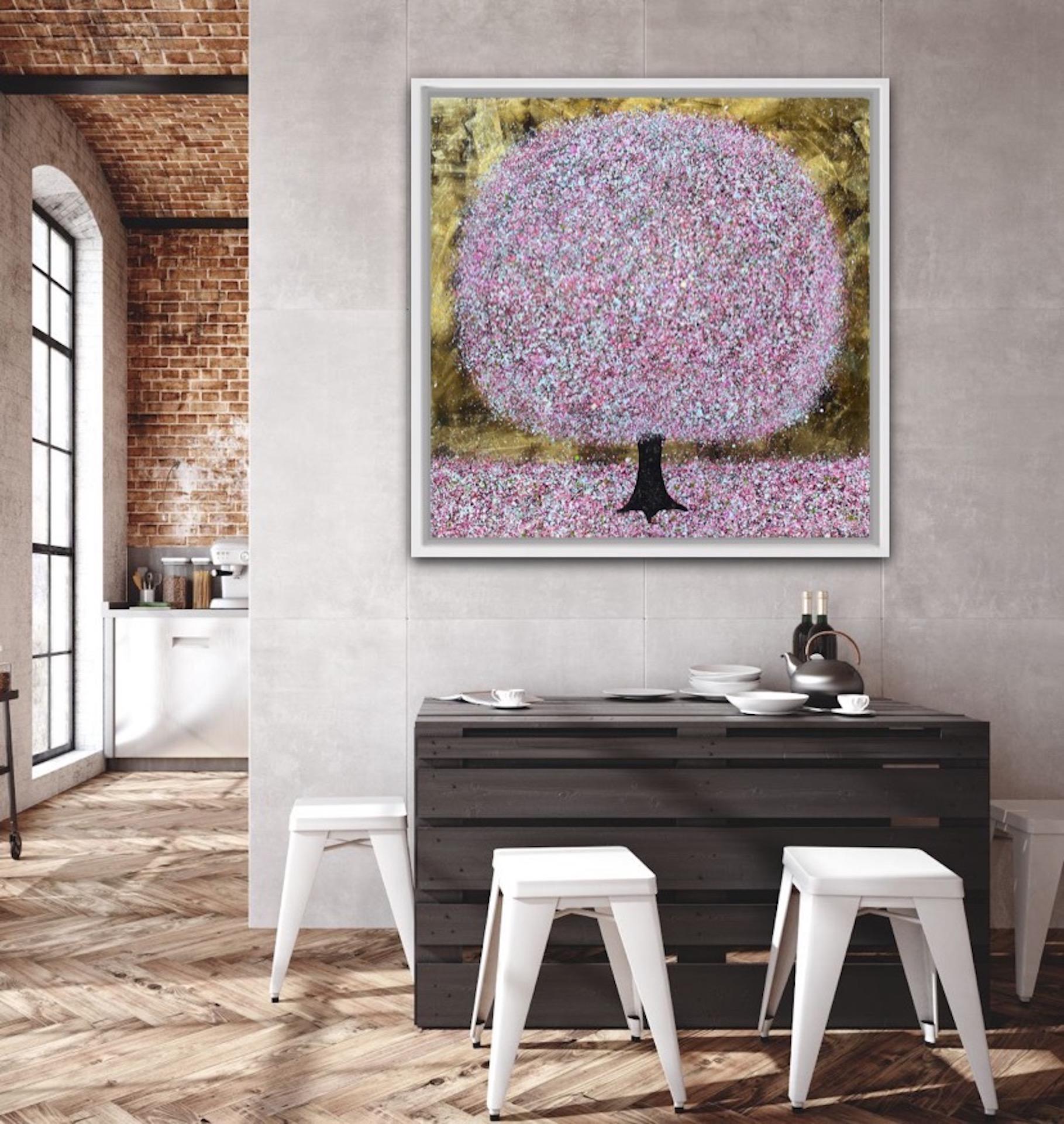 Blossoming, Abstract Landscape Canvas Painting by Nicky Chubb For Sale 6