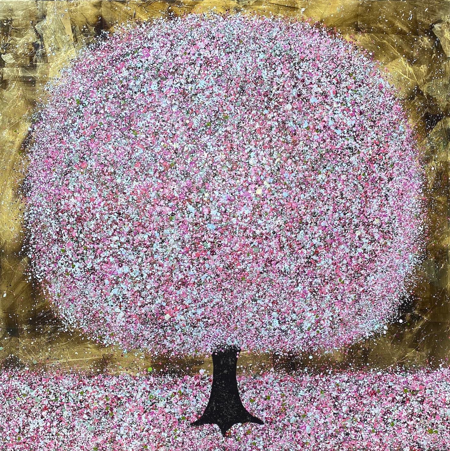Nicky Chubb
Blossoming

Blossoming is an original painting by Nicky Chubb. This is a large scale painting with a cheerful pink blossom coloured tree, complemented by the brushed textured gold background.

Additional information:
Original Abstract