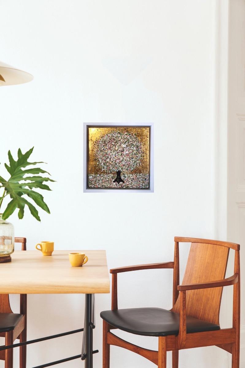Flor suave, Pintura original, Paisaje, Arte arbóreo, Arte textural en venta 5
