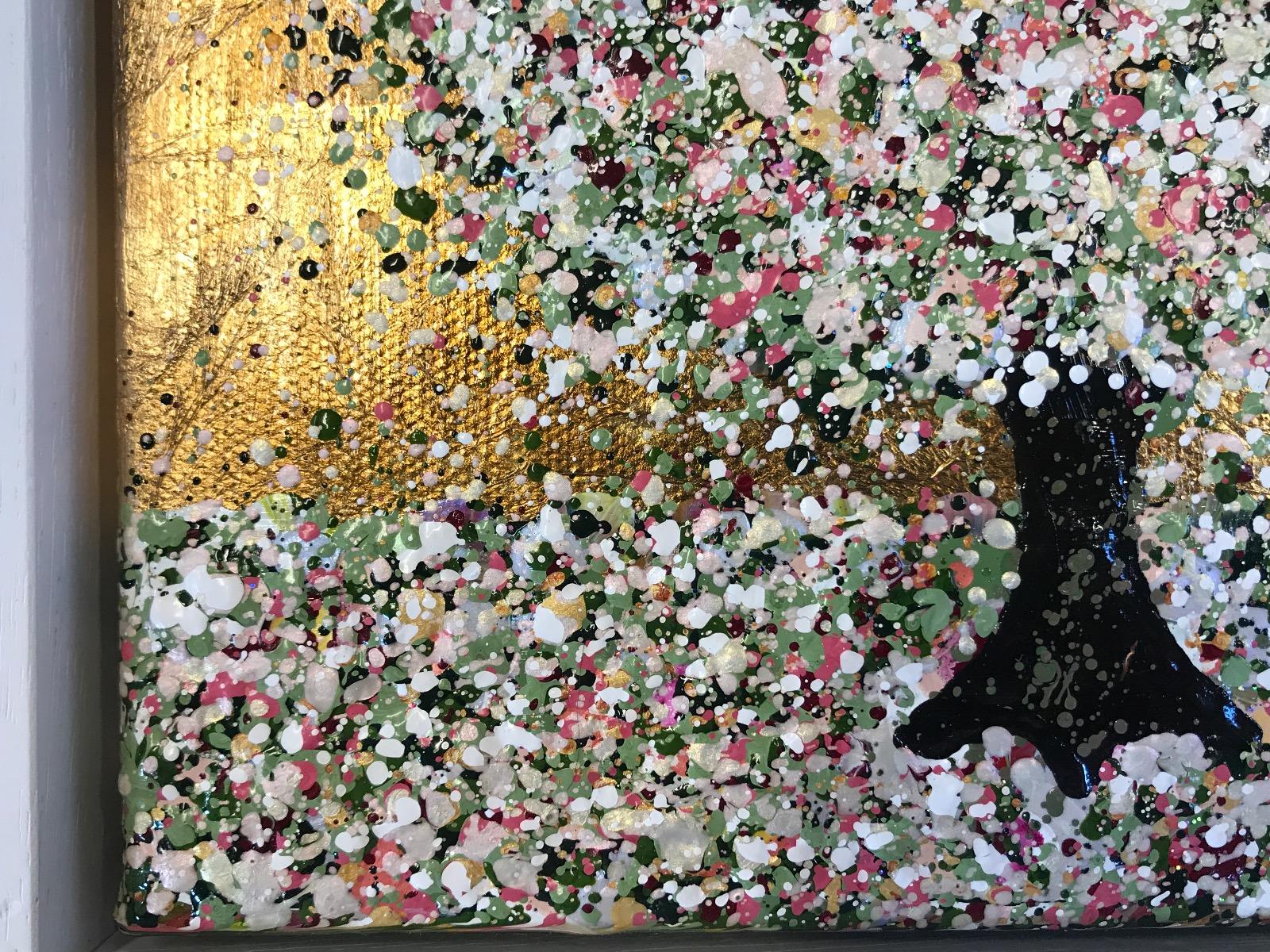 Flor suave, Pintura original, Paisaje, Arte arbóreo, Arte textural - Abstract Painting Marrón de Nicky Chubb