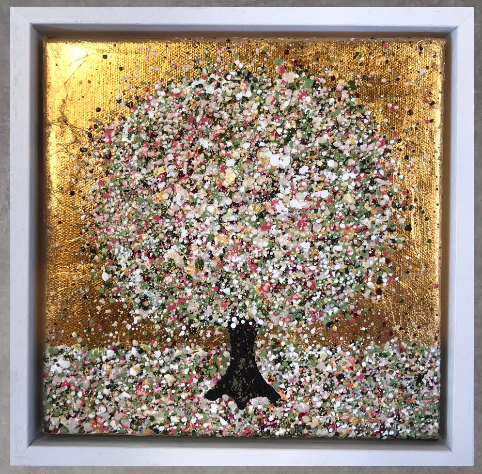 Flor suave, Pintura original, Paisaje, Arte arbóreo, Arte textural en venta 2