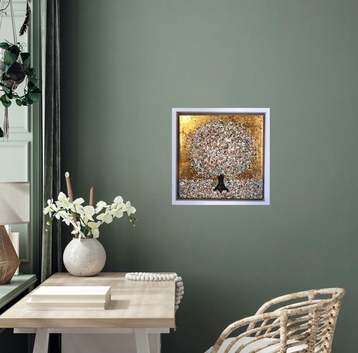 Flor suave, Pintura original, Paisaje, Arte arbóreo, Arte textural en venta 4