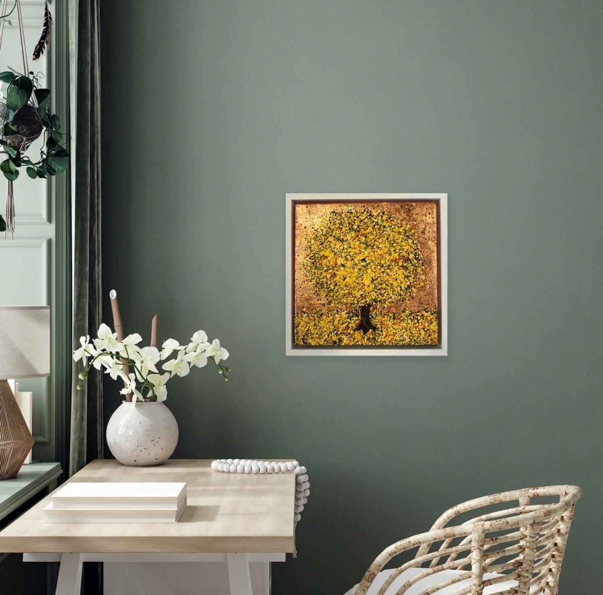Días Dorados 2024, Pintura original, Paisaje, Arte arbóreo, Arte textural en venta 5