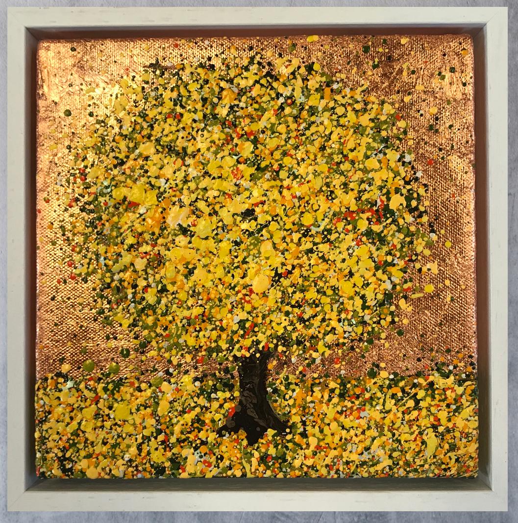 Días Dorados 2024, Pintura original, Paisaje, Arte arbóreo, Arte textural en venta 2