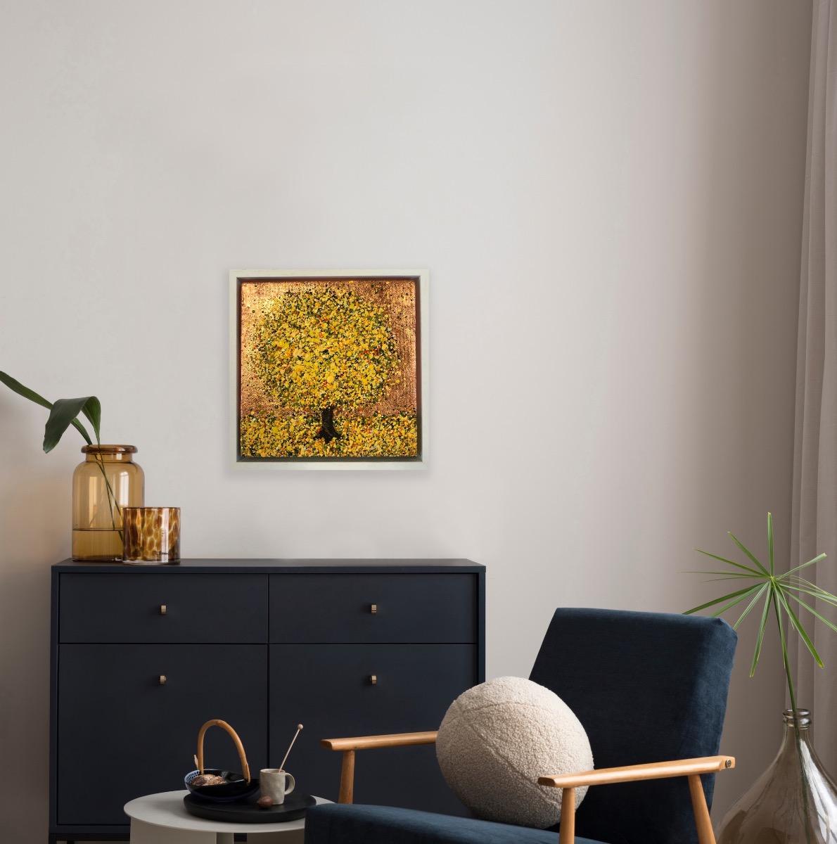 Días Dorados 2024, Pintura original, Paisaje, Arte arbóreo, Arte textural en venta 4